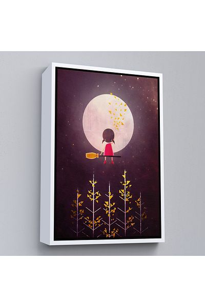 Harita Sepeti Μια μικρή ζωγραφική Night Traveler με λευκό πλαίσιο