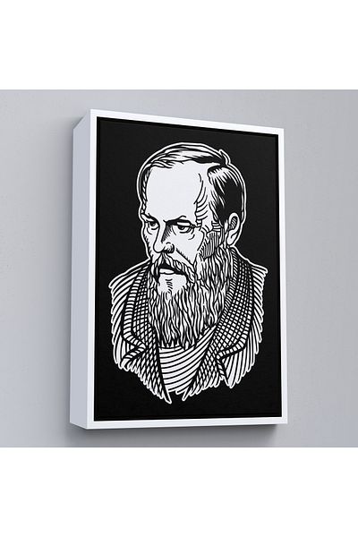 Harita Sepeti Fiodor Mihailovici Dostoievski Tablou Decorativ Pânză Cu Cadru Alb