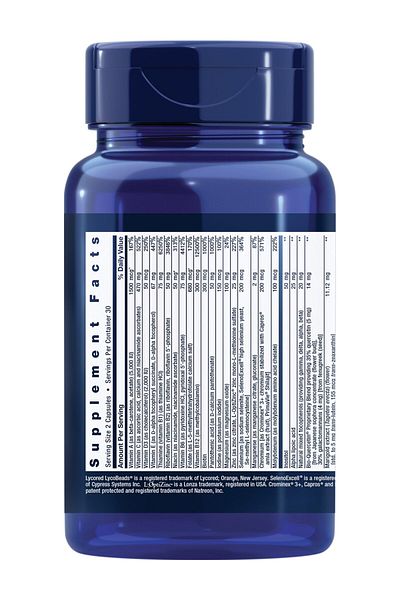 Life Extension Two-Per-Day Multivitamin for Heart, Brain & Cellular Health – Gluten-Free, Non-GMO – 60 Capsules