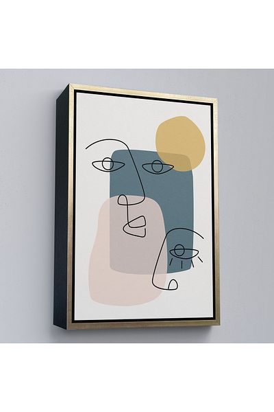 Harita Sepeti Pictură abstractă colorată pentru femei cu cadru auriu