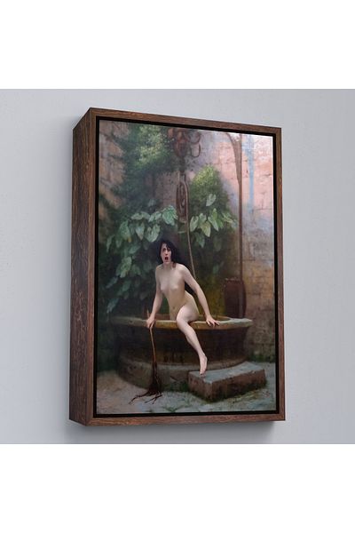 Harita Sepeti Jean-Léon Gérôme cu cadru alb, La Vérité sortant du puits, pictură pe pânză