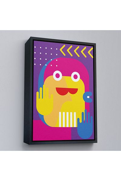 Harita Sepeti Pictură iconică Pop Art cu cadru auriu