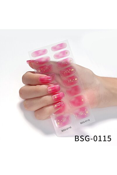 Hediyepro Jel Tırnak Etiketi - Uv Ile Yapılan Poly Jel Sticker 16 Adet Sertle...