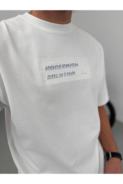BYBASICMAN White Code Embossed T-Shirt Yp-5046