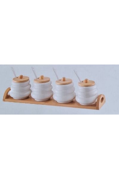 AKILLIELMA Emsan Honey Spice Set of 4, White