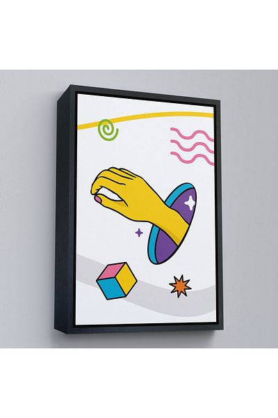 Harita Sepeti Ελληνικό άγαλμα ζωγραφικής Pop Art με χρυσό πλαίσιο