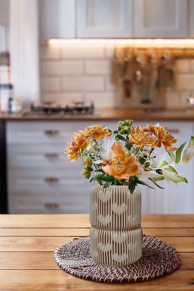 N NOXXO Bohemian Style Large Size Elegant Nordic Vase Colorful Large Size 15 X 25 cm Vegan Pla Mink