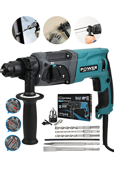 POWER BLACK Profesyonel 850w Darbeli Metal Şanzıman BAKIR SARGI Kırıcı Delici...