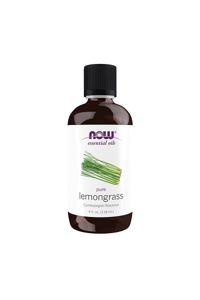 Now Foods NOW Lemongrass Essential Oil, 100% Pure, Vegan, 4-Ounce, Child Resistant Cap