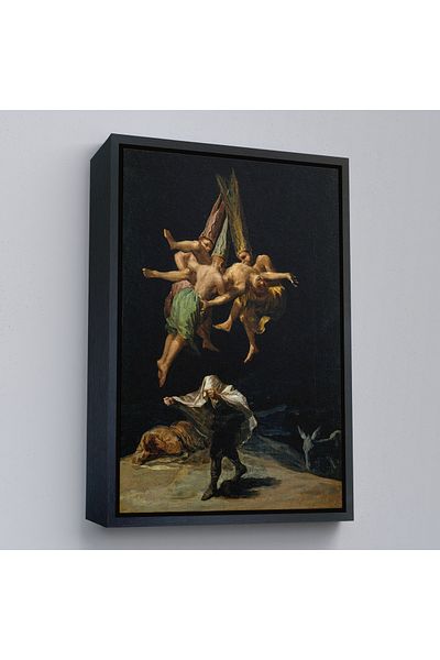 Harita Sepeti Ζωγραφική τοίχου με χρυσό πλαίσιο The Flight Of The Witches, Witches Flight