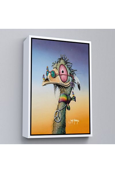 Harita Sepeti Pictură decorativă pe perete Hippie Struț cu cadru alb