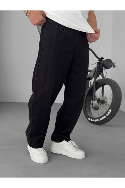 BYBASICMAN Black Basic Boyfriend Pants Ke-1008/1005/1009