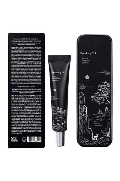 Pyunkang Yul Black Tea Eye Cream - Hyaluronic Acid, Ceramide, Peptides, 0.85 Fl Oz