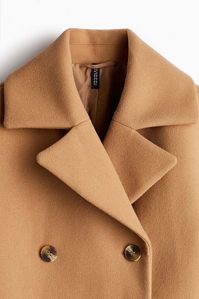 H&M Double-breasted felted coat