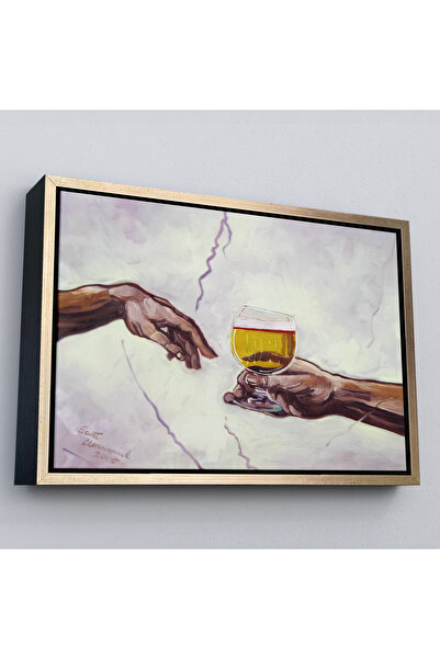 Harita Sepeti Božji dar piva čoveku, slika sa zlatnim okvirom