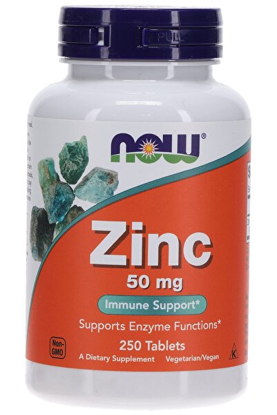 Now Foods غلوكونات الزنك 50 ملغ 250 قرصًا (عبوة متعددة)