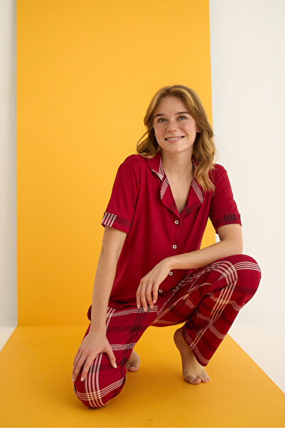 ELİTOL BAMBOO DÜĞMELİ PİJAMA TAKIMI