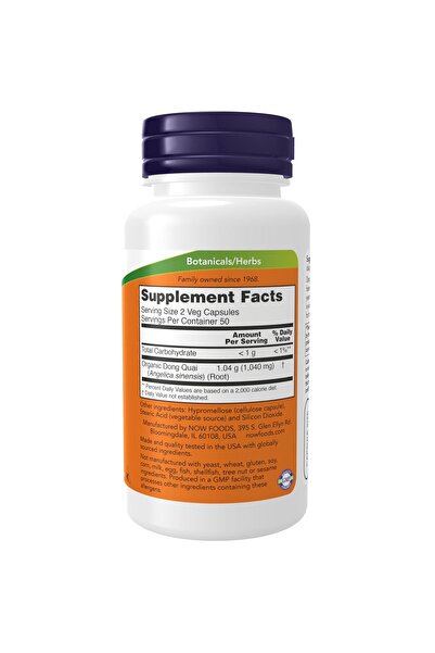 Now Foods NOW Supplements, Dong Quai (Angelica sinensis) 520 mg, Female Support*, 100 Veg Capsules