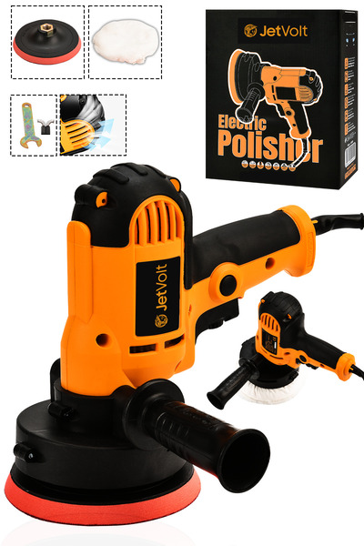 JetVolt 12v 8 Kademli Cila Pasta Parlatma Polisaj Makinesi - Turuncu
