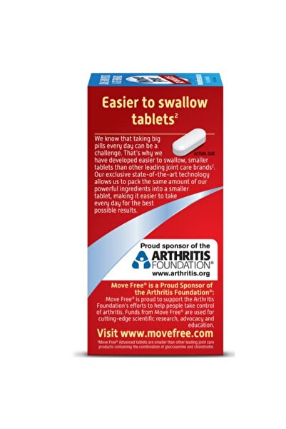 Schiff Move Free Advanced Plus MSM & Vitamin D3, 80ct - Joint Health with Glucosamine & Chondroitin