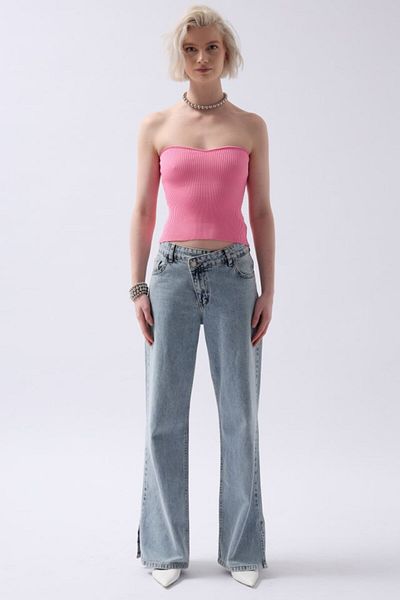 Kokosh moda Στράπλες υφή Crop