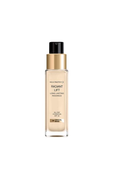 Max Factor Radiant Lift Liquid Pump Foundation SPF30, Hyaluronic Acid, 033 Crystal Beige, 30ml