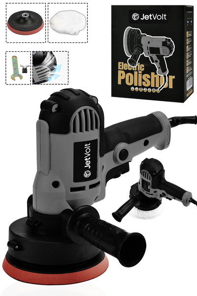 JetVolt 12v 8 Kademli Cila Pasta Parlatma Polisaj Makinesi - Gri