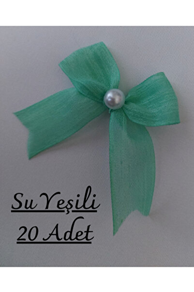 SEVİMLİ TASARİMLAR İnci Detaylı Keten Kurdele Napoli Hazır Fiyonk (20 Adet)