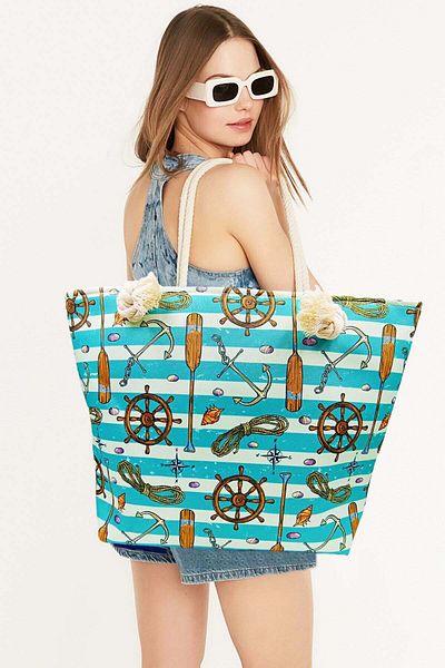 MYZİ STORE Γυναικεία τσάντα παραλίας με σχέδιο Τσάντα παραλίας Daily Bag