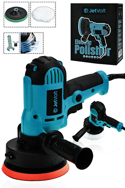 JetVolt 12v 8 Kademli Cila Pasta Parlatma Polisaj Makinesi - Mavi