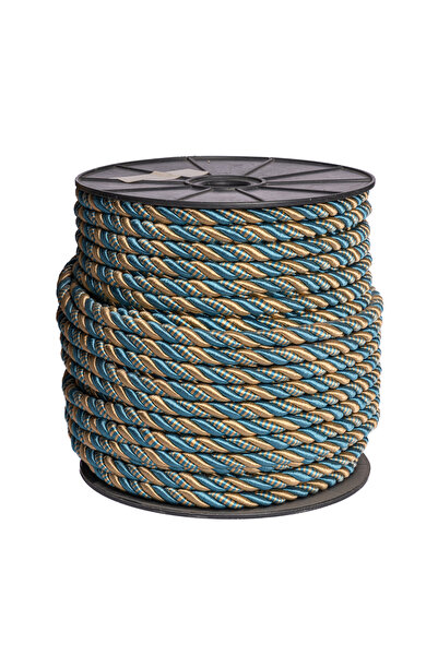 MEFAKS TEKSTİL Snur de frânghie împletită de 10 mm – Rolă de 50 de metri, Sup...