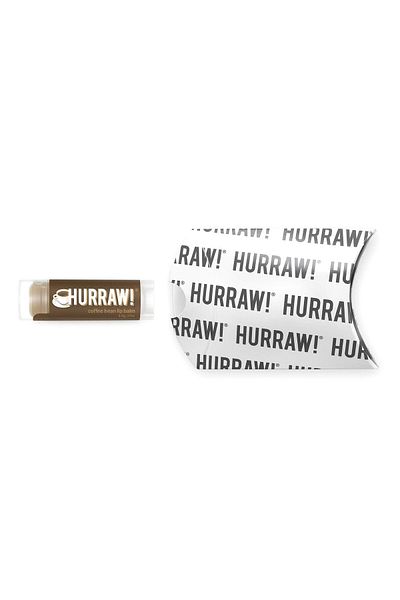Hurraw !بلسم الشفاه بحبوب القهوة: عضوي، نباتي، خالٍ من القسوة، طبيعي، صنع في الولايات المتحدة الأمريكية