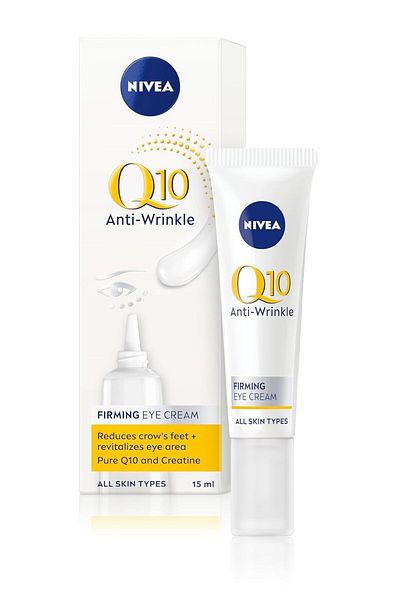 NIVEA Q10 Anti-Wrinkle Eye Cream (15ml), Reduces Fine Lines & Dark Circles, Nourishes Skin