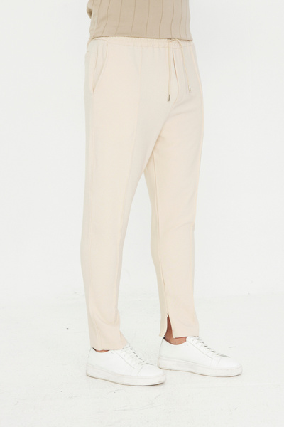 ZİNOX Χρήσιμος ανδρικός τζόγκερ με με ρέλι πλαϊνές τσέπες, ελαστικό κορδόνι και φερμουάρ στο πόδι εφαρμοστό