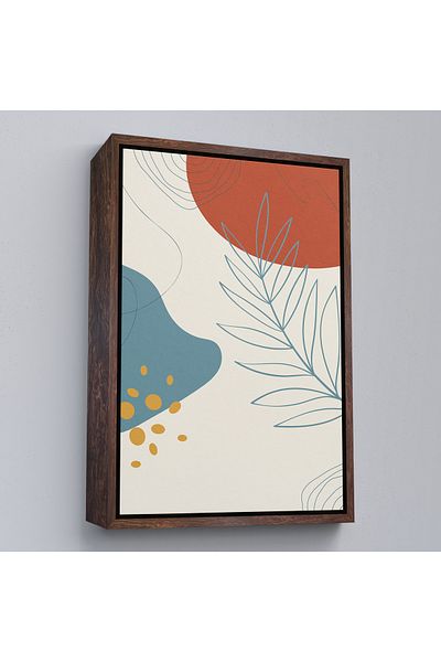 Harita Sepeti Pictură abstractă nordică cu cadru alb