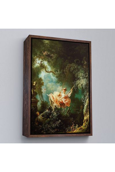Harita Sepeti Jean-Honore Fragonard Tabloul Happy Accidents of the Swing cu cadru alb