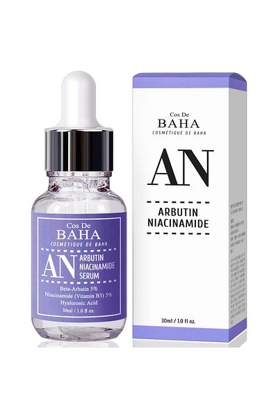 Cos De Baha Arbutin 5% Serum with Niacinamide - Pigmentation, Melasma, Dark Spot Corrector, 1 Fl Oz (30ml)