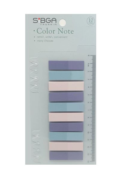 sibga tasarım Transparent Colored Post-It Note Paper - 200 Sheets Bookmark Sticker