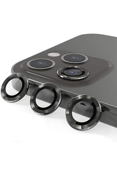 izzytech واقي عدسة الكاميرا بلون أسود فائق التحمل ومضاد للخدش متوافق مع هاتف ...