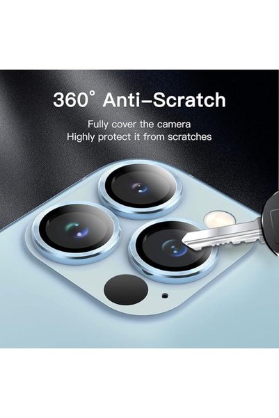 Generic Brand Ultra Durable Anti-Scratch Blue Color Camera Lens Protector Compatible with iPhone 13 Pro/13 Pro Max