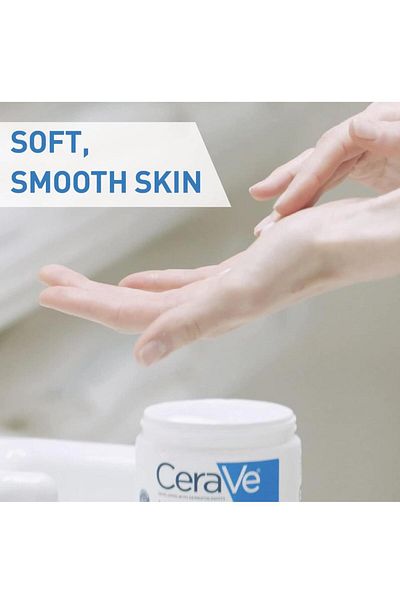 CeraVe كريم الترطيب | مرطب للجسم والوجه 48h للبشرة الجافة إلى الجافة جدا-454 G