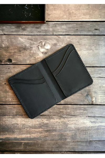 Safir Leather Viking Special Μαύρο Δερμάτινο Πορτοφόλι (Κάθετο)