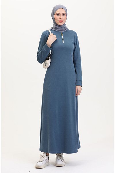 sefamerve Rochie sportivă albastră cu fermoar Model nr: 7693-01