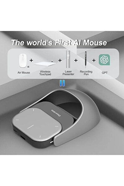 Kensa AI Destekli Kayıt Mouse | Akıllı Ses Kayıt & Lazer Pointer Tek Tuşla Ses Kaydı & AI Transkripsiyon