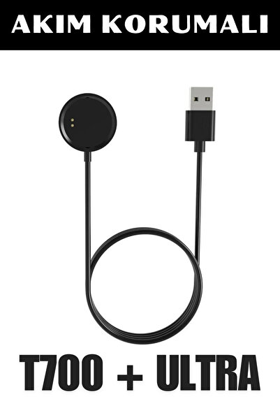Nice For You T700 + Ultra  Smart Watch Uyumlu Akıllı Saat Usb Akım Korumali Şarj Aleti