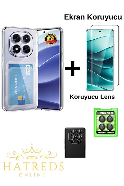 Hatreds Xiaomi Redmi Note 14 Pro 5g Kılıf Kart Bölmeli Silikon Kapak + Ekran ...
