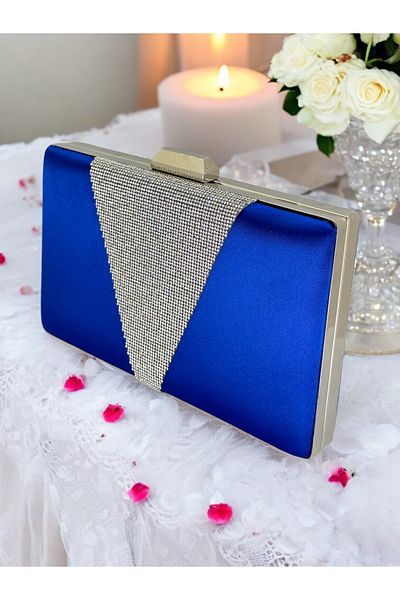 Biçanta Geanta de seara din satin Platinum Stone Geanta de seara Geanta de nunta de logodna