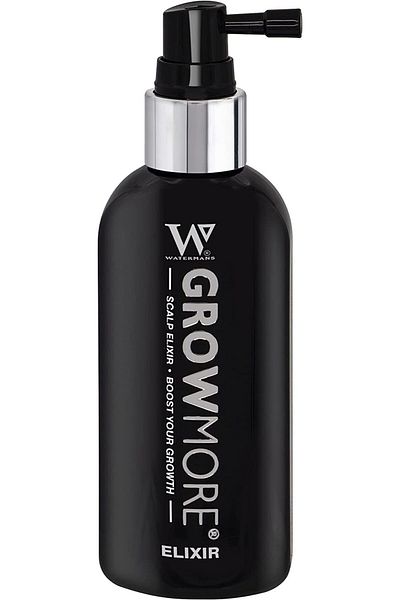 Watermans Grow More Hair Serum, Thicker Stronger Hair, Vegan Scalp Treatment, DHT Blocker, 3.4 Oz