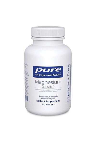 Pure Encapsulations Magnesium Citrate - Sleep, Heart, Brain, Bone, Energy, Muscle & Metabolism Support - 90 Capsules