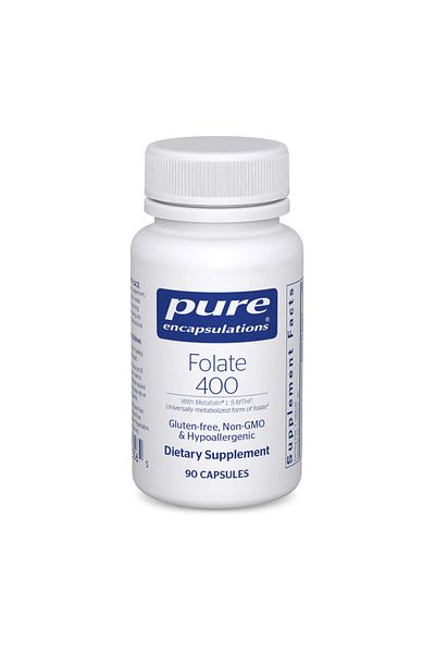 Pure Encapsulations Folate 400 | Metafolin L-5-MTHF Supplement for Cardiovascular, Cellular & Neural Health* | 90 Caps